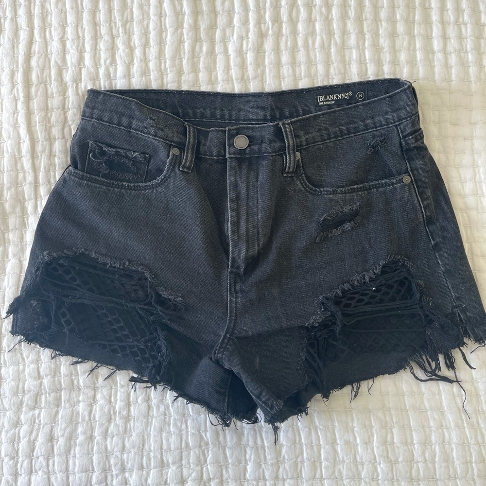 Black Denim Shorts